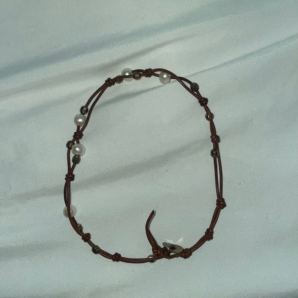Leather and Pearl Chan Luu bracelet